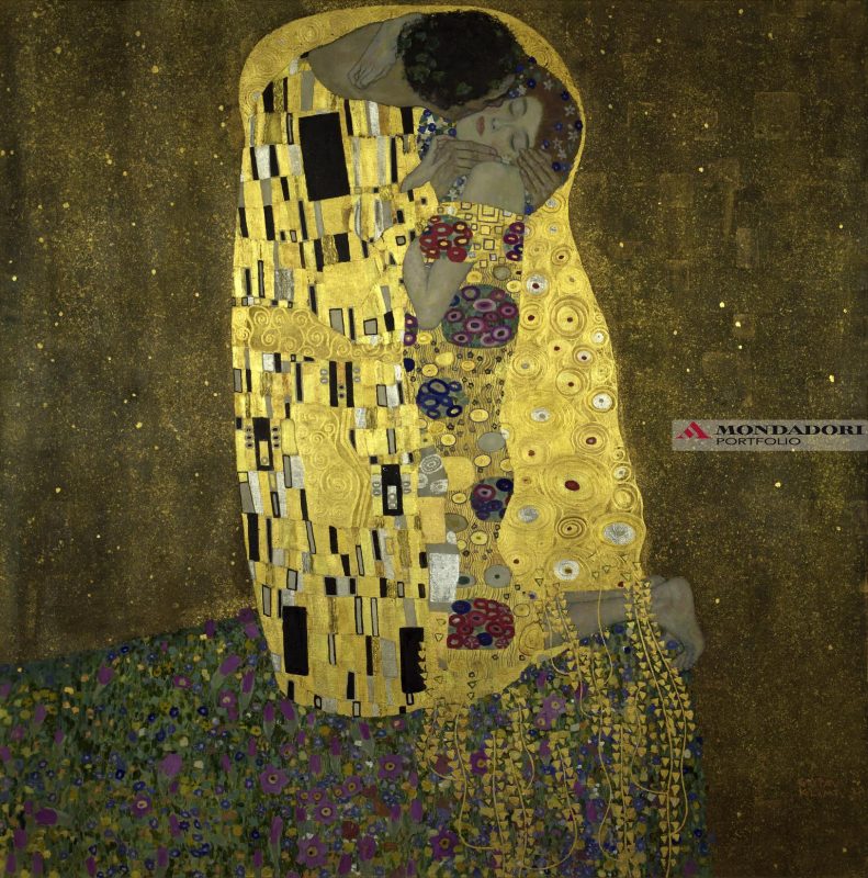 Il bacio (Der Kuss) è un dipinto a olio su tela (180x180 cm) realizzato nel 1907-08 e conservato nell'Österreichische Galerie Belvedere di Vienna