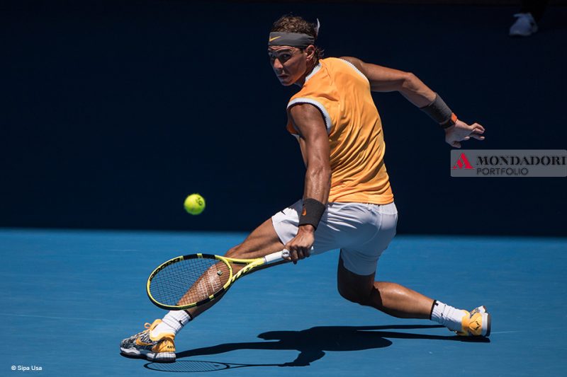 Sport della settimana - Lo spagnolo Rafael Nadal durante la partita del primo turno degli Australian Open 2019 contro l'australiano James Duckworth. 