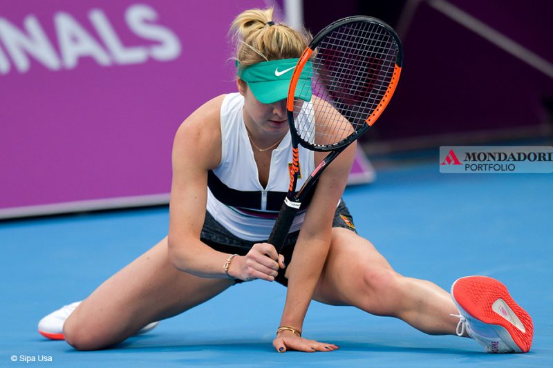 Sport - La tennista ucraina Elina Svitolina durante i quarti di finale del Qatar Ladies Open contro la ceca Karolina Muchova.